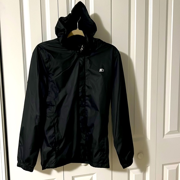 NWOT Black Starter Storm Star ⭐️ windbreaker - Picture 1 of 3